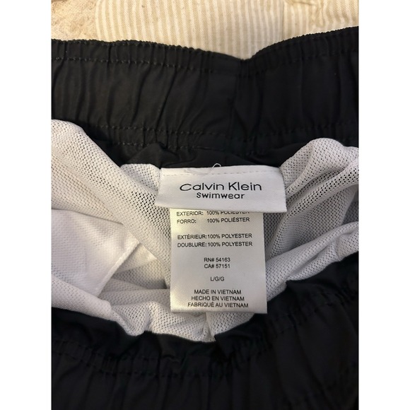 Calvin Klein Men's Large Black Lined Swimwear Trunks Shorts - Picture 5 of 7